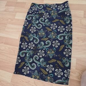 Lularoe Paisley Pattern Pencil Skirt Size Small